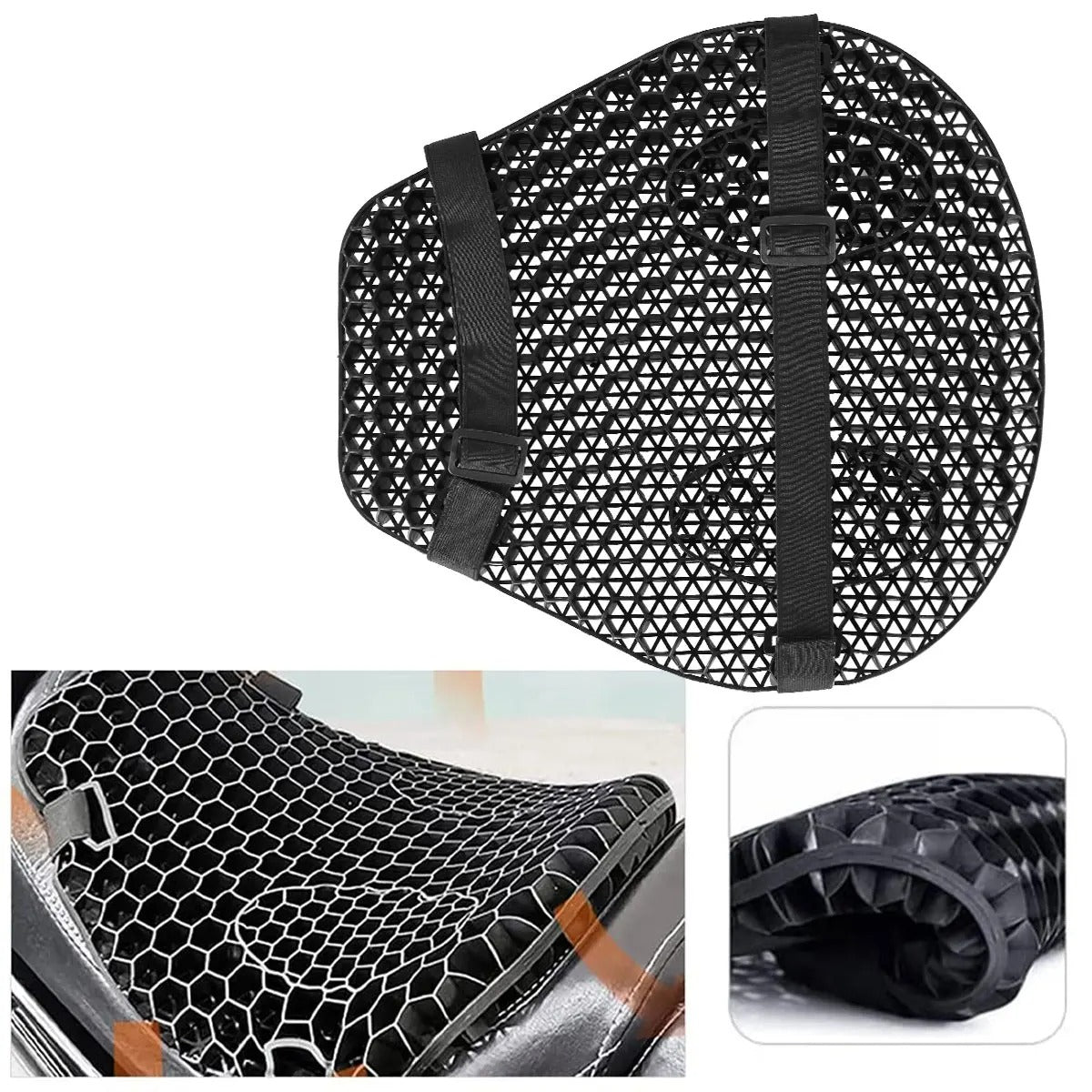 Cojín De Gel Asiento Moto Universal Con Absorción De Golpes.