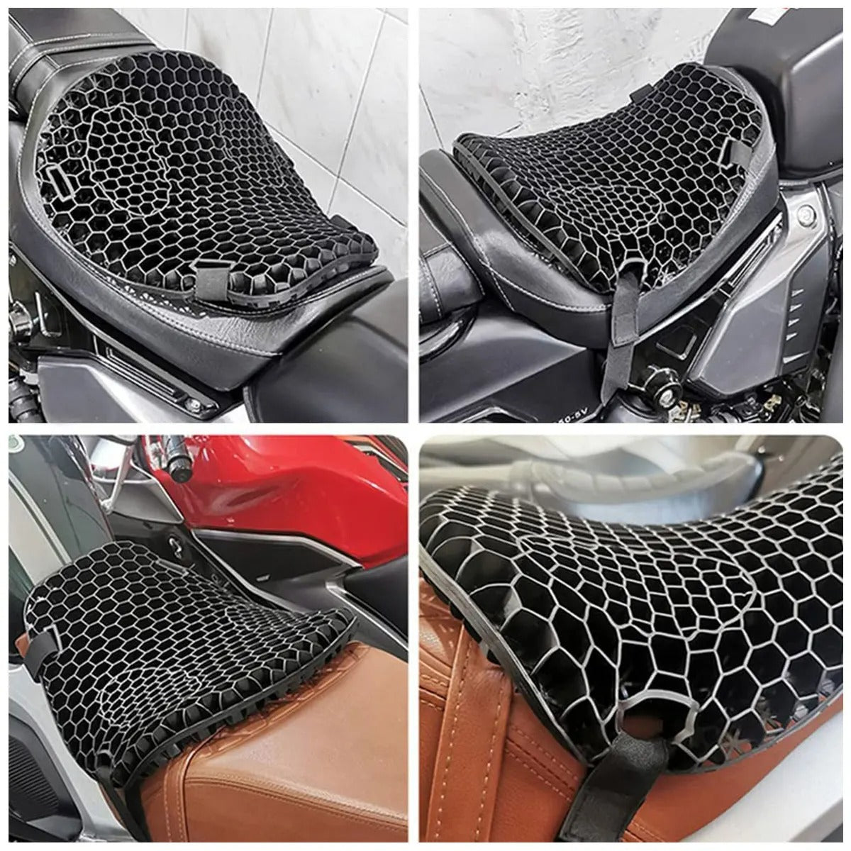Cojín De Gel Asiento Moto Universal Con Absorción De Golpes.