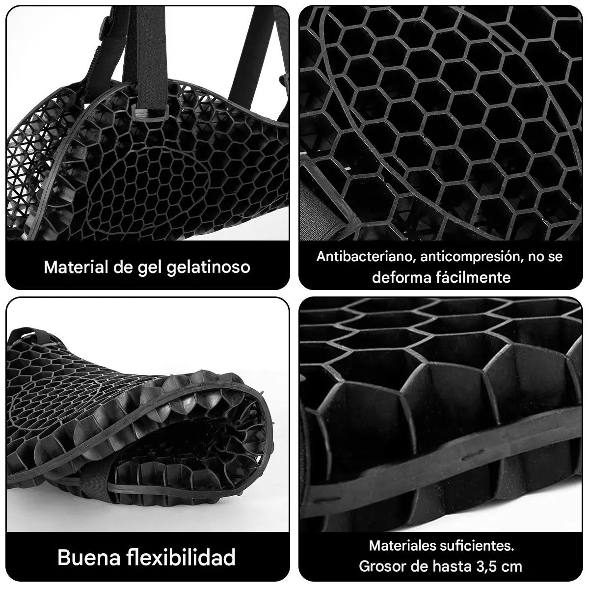 Cojín De Gel Asiento Moto Universal Con Absorción De Golpes.